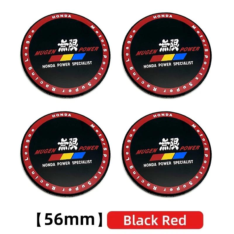 4 ks 56/60/65mm Středová krytka náboje kola pro vozy Honda Znakový emblém Samolepka pro Honda Civic Accord CR-V Fit HR-V Odyssey Autopříslušenství