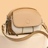 Women Vintage Contrast Color Flap Small Shoulder Bag PU Leather Shell Crossbody Bag Casual Style Shopper Handbag ARI