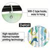 Seahorse Shower Curtain Set With 12 Hooks - Includes Bath Mat, U-Shaped Toilet Mat, Toilet Lid Cover, And Decorative Curtain For