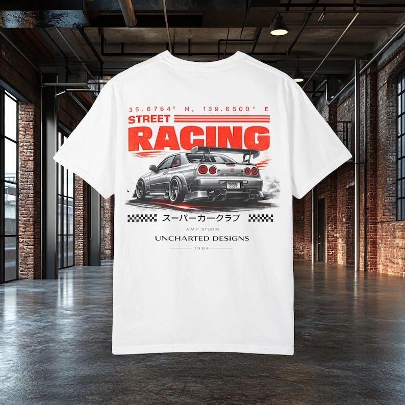 JDM Street Racing Shirt, Japanese Drift Car Tee, Tuner Car Graphic XXL