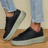 Retro Chunky Sneakers Women Fashion Platform Shoes Men Casual Sneakers Waterproof Walking Shoes PU Leather Outdoor Footwear