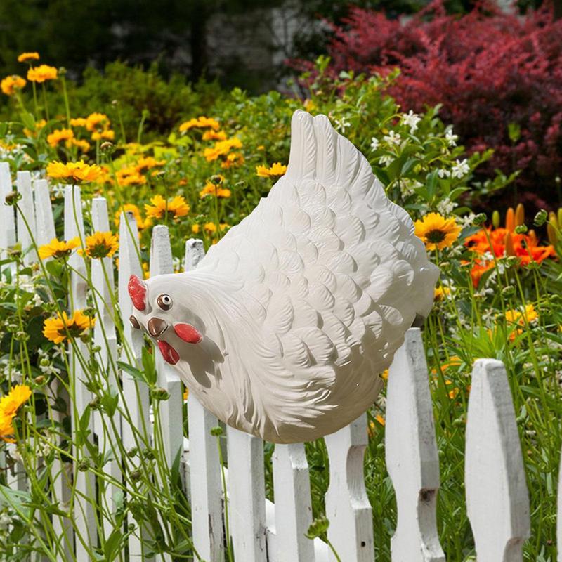 4PCS Hen Model Lifelike Chicken Crafts Statue Figure American Country Chicken Garden Art Decor Simulation Farmhouse Chicken Sculpture