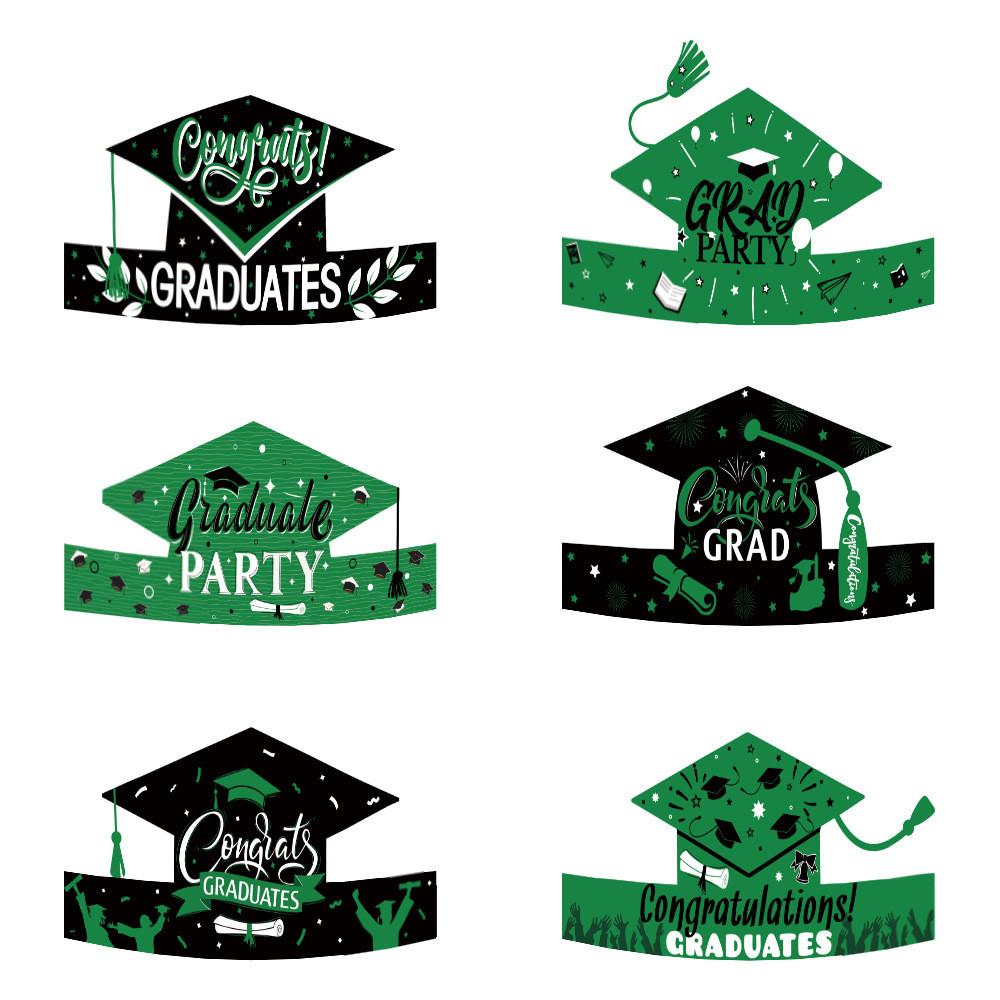 Graduation Party Paper Cap With Colorful Design For Photo Booths And Decorations