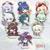 9Pcs/Set Acrylic Stand Model Wendi Tartaglia Hu Tao Yae Miko Raiden Shogun Figure Decoration Action Plate Toys