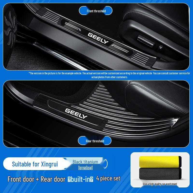 Stainless Steel Welcome Pedal Protection Threshold Strip for Geely Xingrui L Models