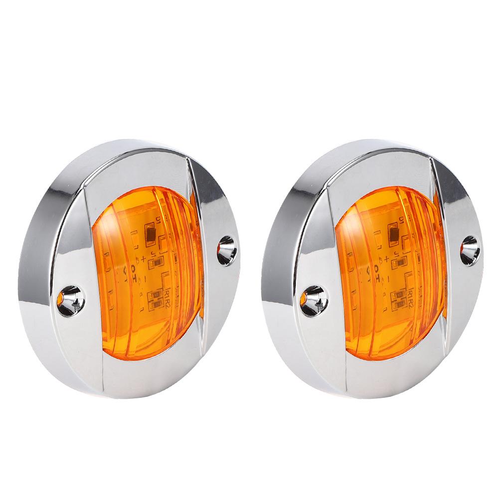 2PCS 6LED Transom Light IP67 Boat Navigation Truck Cruises Round Side Stern Lamp