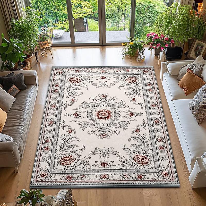 RAKKS Bohemian Mandala Velvet Large Area Rugs,Stain Resistant Anti Slip Backing Rugs for Living Room,Bedroom, Vintage Home Decor
