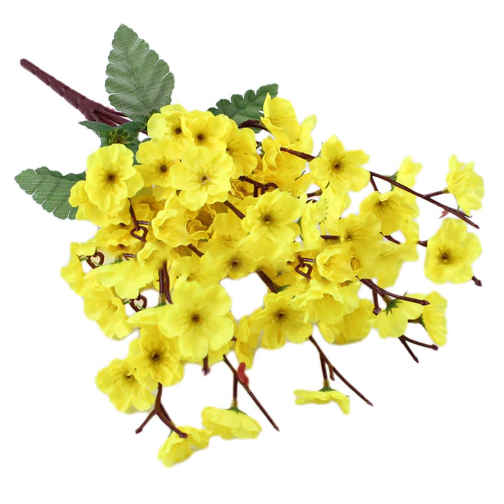 1 Bunch 38cm Artificial Plum Flower Silk Petals Spring Winter Garden Potted Plants Wedding Scene DIY Home Bouquet Decoration