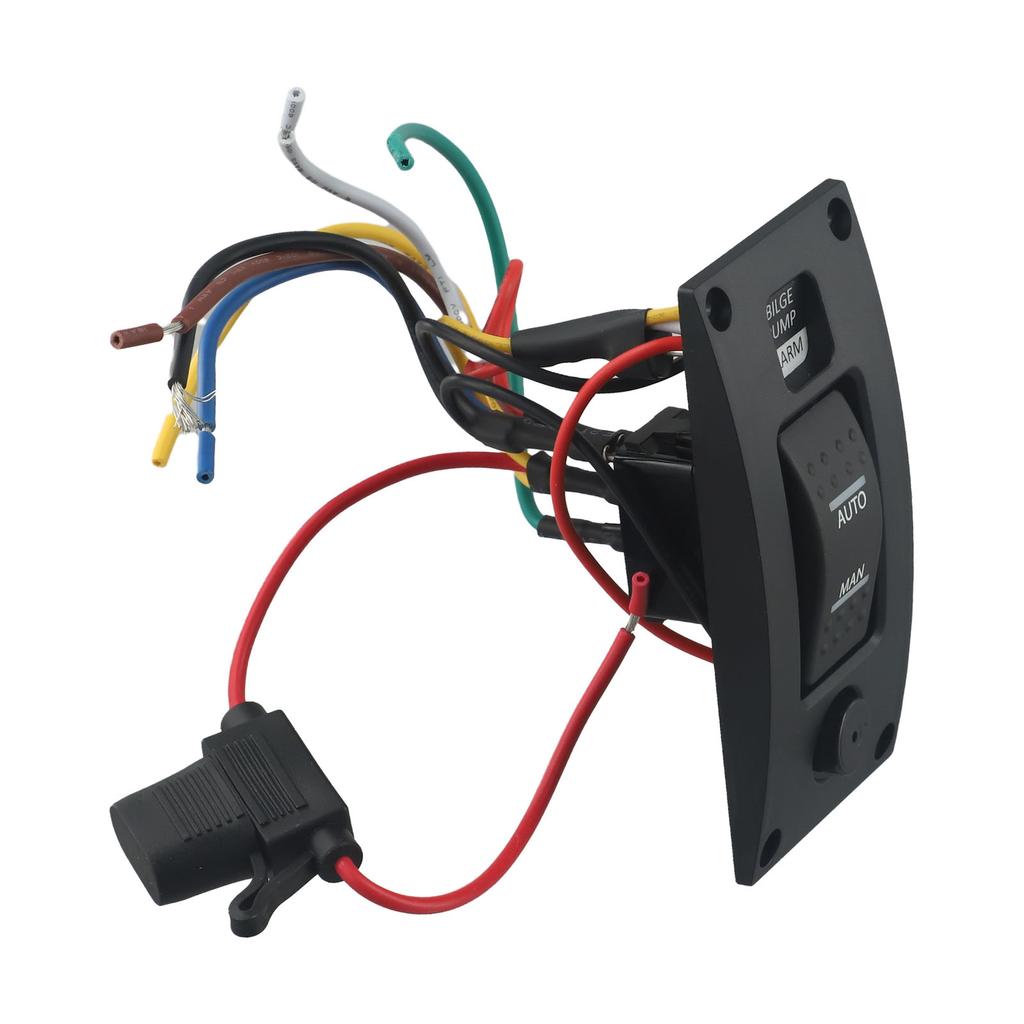 Switch Panel Pump Bilge Curved Shaped Plastic IP66
