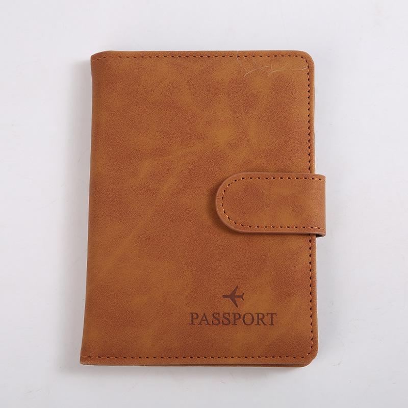 Leren Paspoorthouder Hoesjes Waterdichte Reizen Creditcard Portemonnee Schattig Paspoort Boekje voor Vrouwen/Mannen Gesp Paspoort Cover