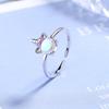 New 925 Sterling Silver Ring AAA Zircon Adjustable Simplicity Fashion Exquisite Women Jewelry Accessories Wedding Party Gift