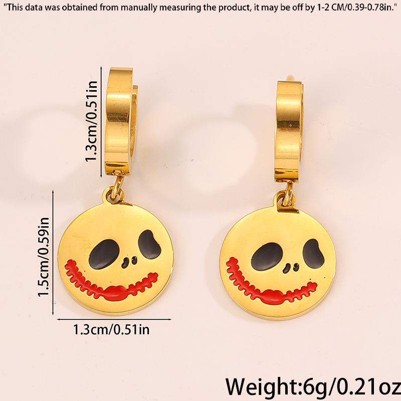 Luxurious Halloween Stainless Steel Pumpkin, Skull & Mummy Earrings