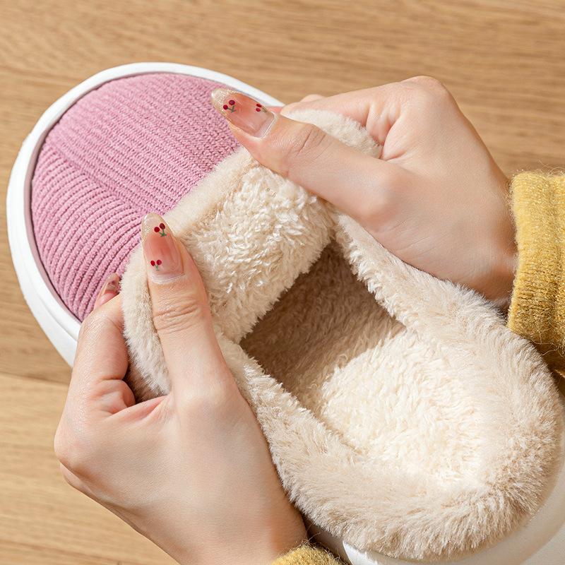 Cotton slippers autumn and winter 2025 new indoor home non-slip household thick-soled plush slippers