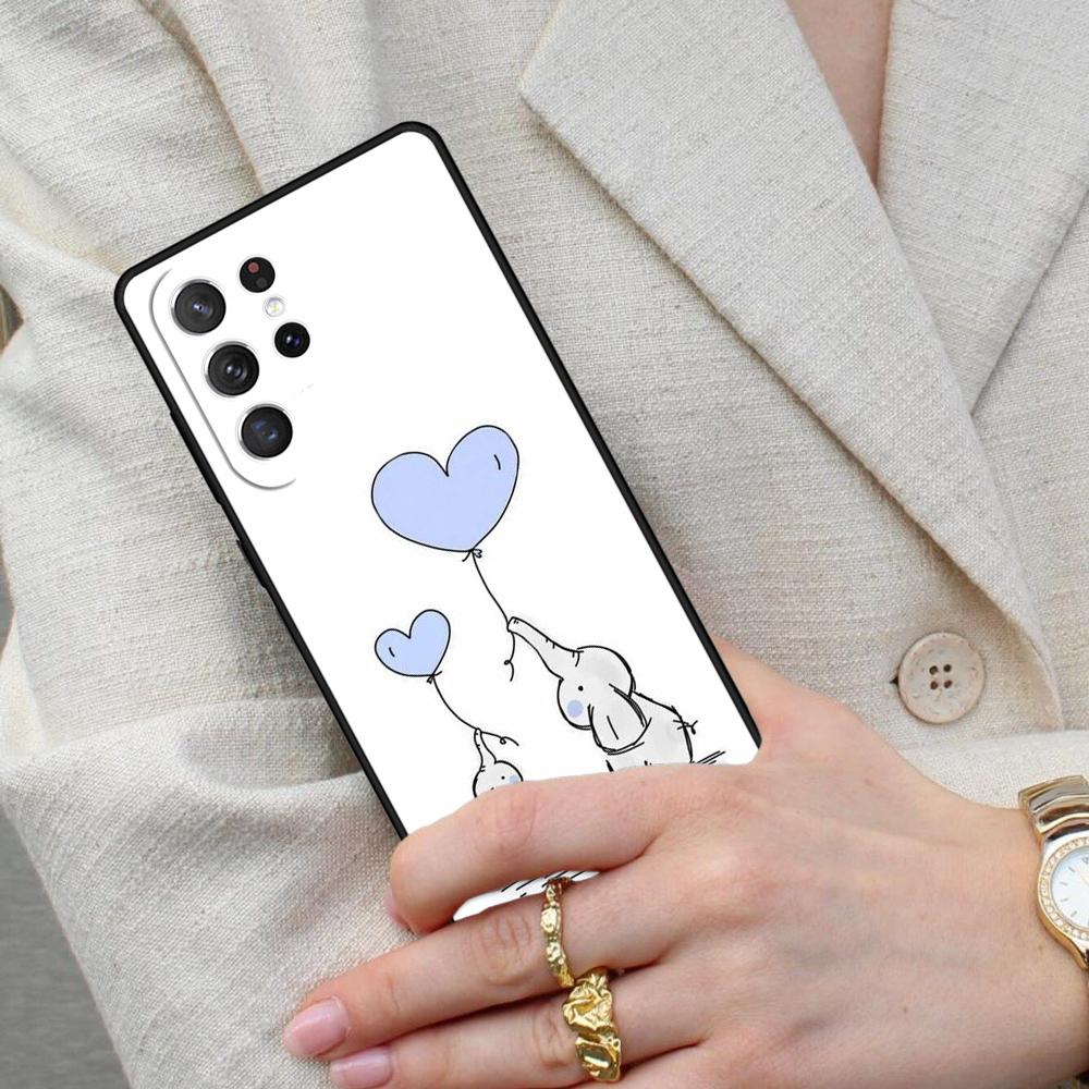 Cute elephant SOFT Cell Phone Case for Samsung Galaxy S26 Ultra S25 S24 S23 S22 S21 S20 Note10 Cover