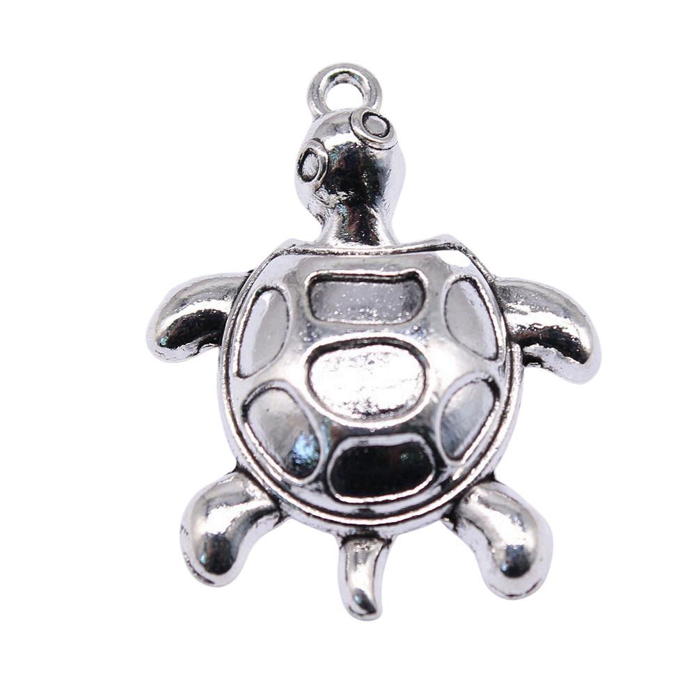 Turtle Charms Antique Bronze Silver Pendants For Animal Themed Jewelry Making