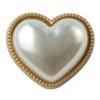 Pearl Heart-shaped Button  Flapped Metal Heart-shaped Button  Women's Sweater  Shirt and Coat Button