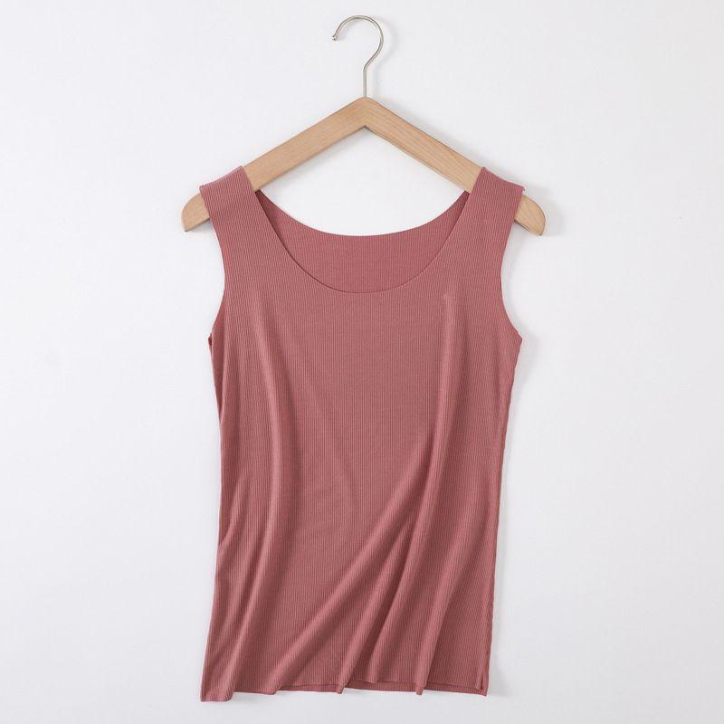 Women's Soft Seamless Ribbed Racer Back Stretch Tank Top For Yoga And Layering