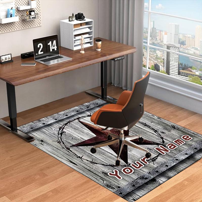 1PC Custom Name Rustic Star Gate Theme Floor Mat Ideal for Living Room, Game Rooms, Office, Bedroom,Floor Mat Playful Design