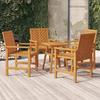 VidaXL Garden Dining Chairs 4 Pcs Solid Acacia Wood 3155975