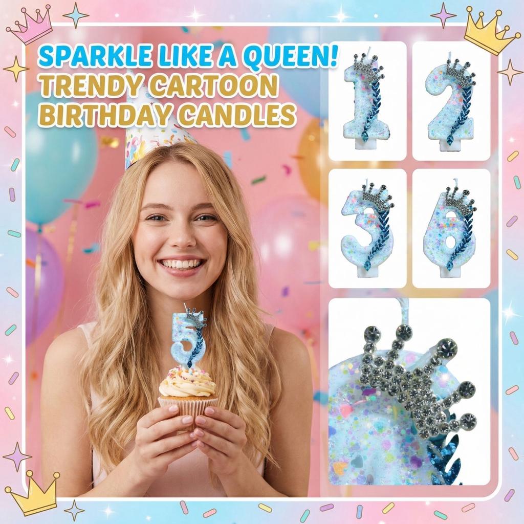 Fashion Cartoon Creative Birthday Candles Party Digital Candles