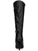 Allegra K Knee-High Boots, Stiletto Heel, Pointed Toe, Women's, Black, Size 28.0cm