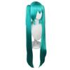 Cosplay Party Wigs Hatsune Miku Wig with 2 Ponytail Long Straight Wigs Halloween Carnival Props