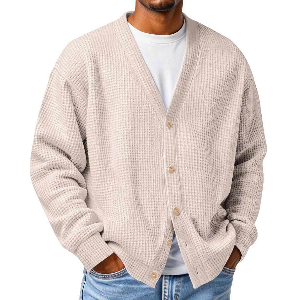 Men's Loose Casual Minimalist Cardigan , Long Sleeve Daily Wear
