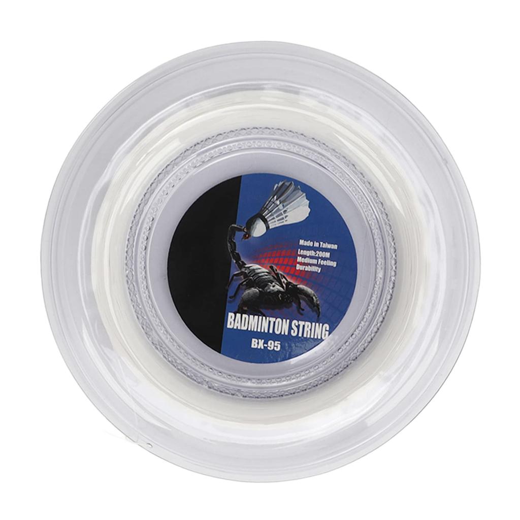 Zerodis Badmintonschläger Saite, Hohe Elastizität, 200m (Weiß)