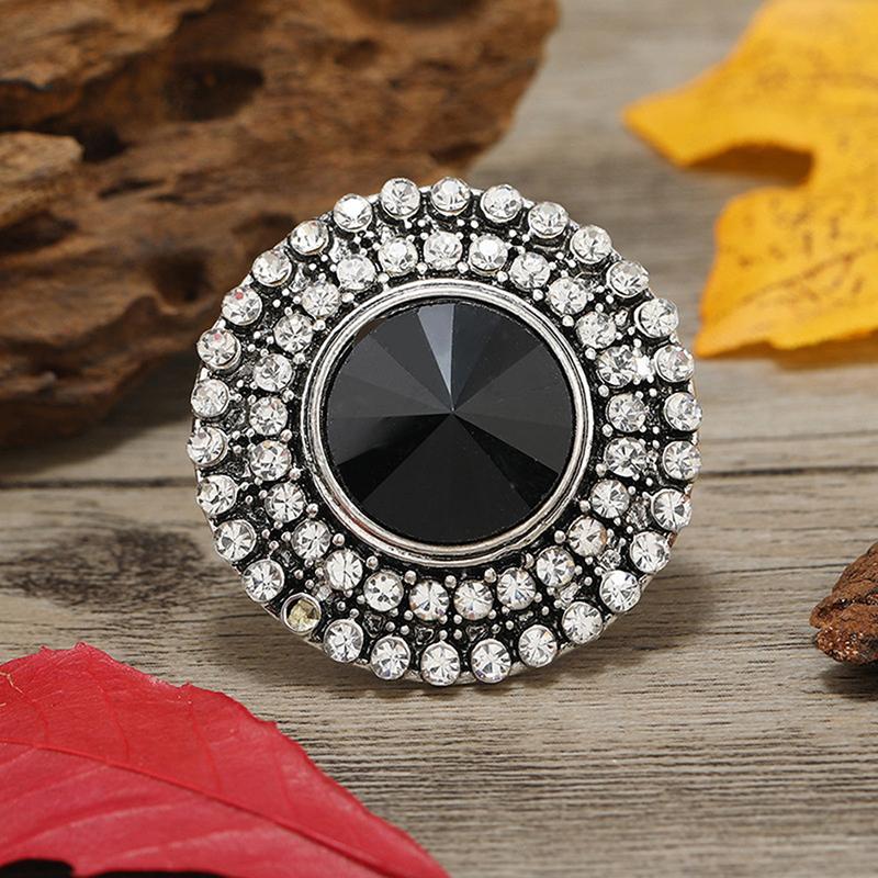 Unique Boho Stone Ring Big Round Rings For Women Vintage Female Wedding Party Jewelry Birthday Gift