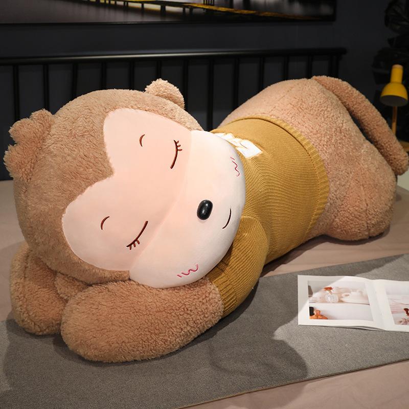 Huge Number Little Monkey Doll Pillow for Boys and Girls To Sleep with Cute Plush Toy Orangutan Doll