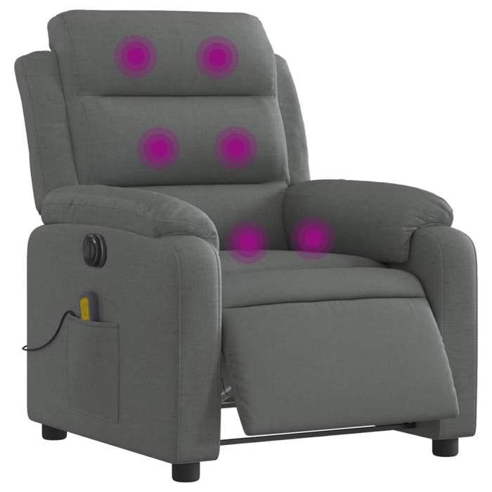 VidaXL Electric Massage Recliner, Relaxation Chair with Backrest, Seat with Armrests, TV Armchair of 3204969