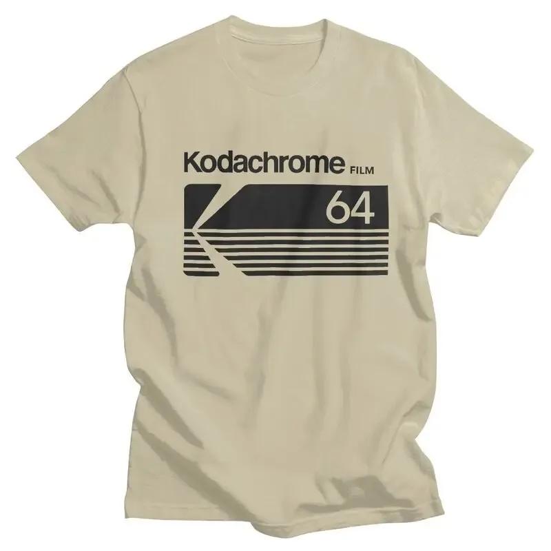 New Merch Fashion  Kodachrome Logo T Shirt Men Short-Sleeve Photographer T-shirts Summer Tee Tops Pure Cotton Oversized