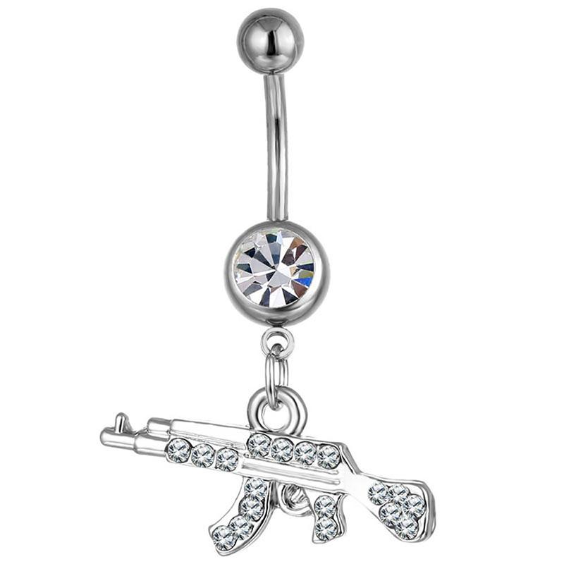 Stainless Steel Navel Rings For Women Flash  Bikini Belly Button Nail Body Decor Piercings Jewelry