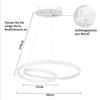 Suspension LED - NETTLIFE - 40 cm - Blanc - Dimmable télécommande - Scandinave