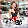 1Pcs Car Steering Wheel Emblem Badge Decal Sticker Auto Styling Decor Fit For Toyota Fortuner Chr Verso Prius Hiace Yaris Trd Corolla