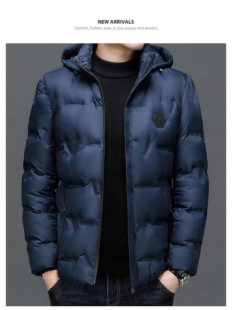 Woodpecker Herren Winter Daunenjacke mit abnehmbarer Kapuze - Warm, Dick, für Alle Altersgruppen
