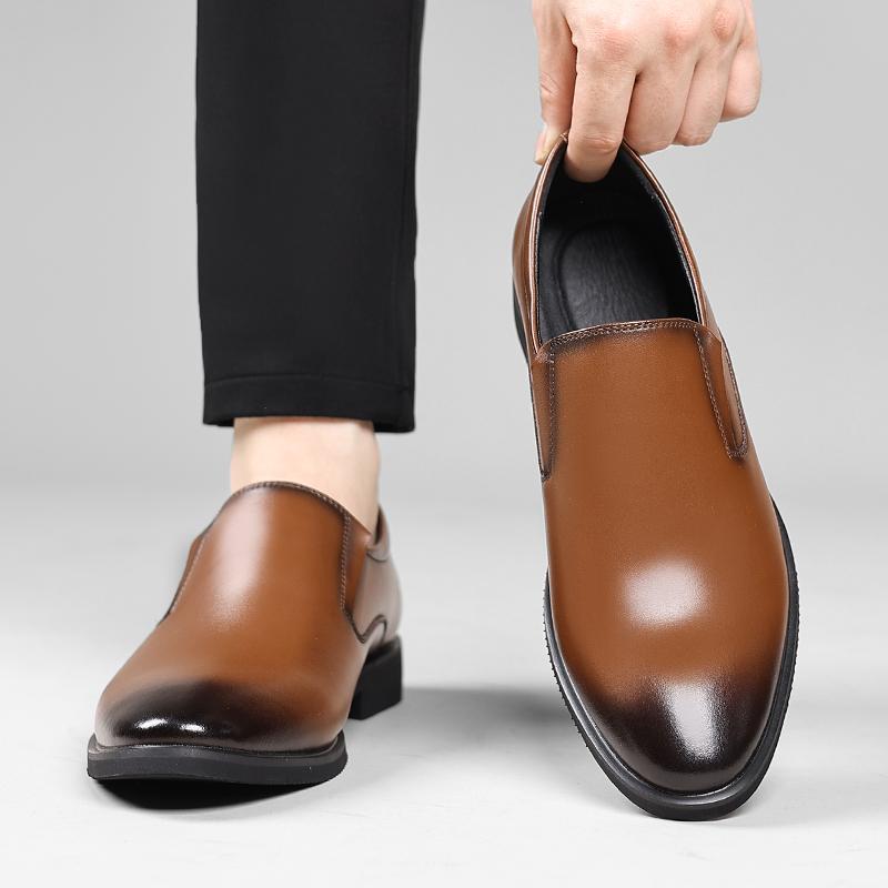 Fashion Men's Business Leather Shoes Classic Casual Style Office and Leisure Outdoor Street High Quality Adult Work Shoes Plus Size