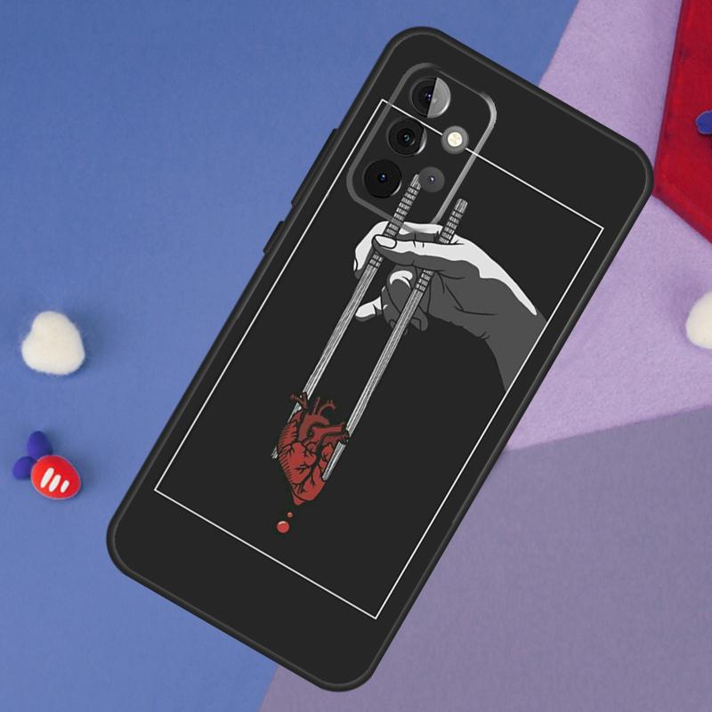 Black Aesthetic Skeleton Digital Art Case For Samsung Galaxy A14 A56 A36 A26 A16 A06 A54 A34 A12 A32 A52 A13 A33 A53 A15 A35 A55