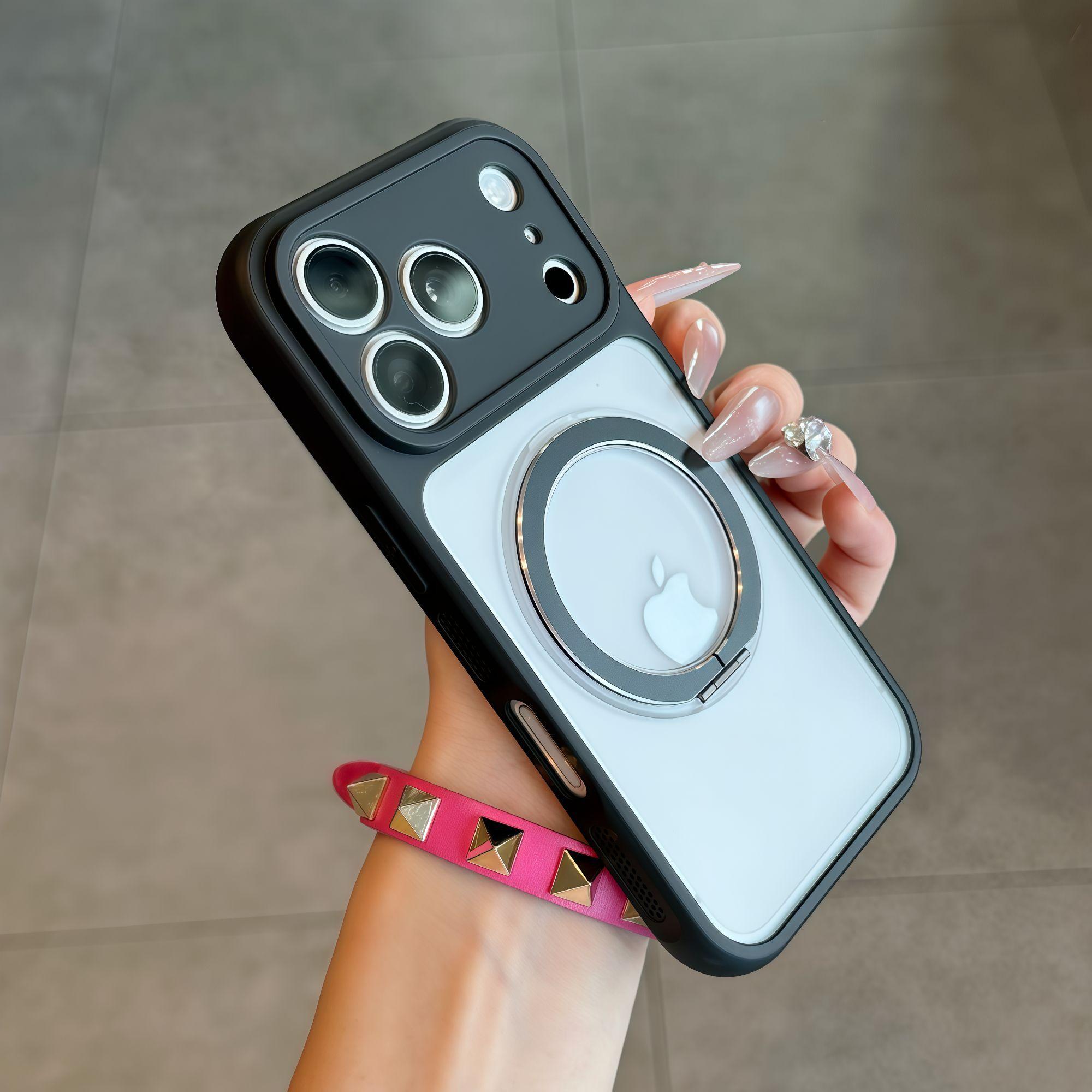 

Подставка-держатель для кольца для беспроводной зарядки Magsafe, чехол-подставка для iPhone Air 17 16 15 14 13 Pro Max, матовая противоударная бронированная накладка For iPhone 15