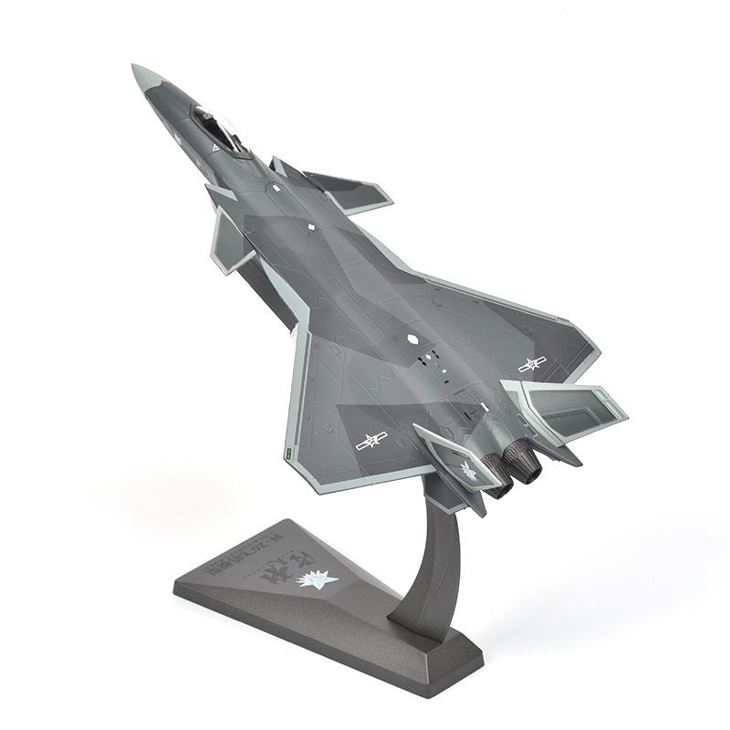 1:100 J-20 Истребитель-невидимка Модель Сплав Украшение и Подарок серый