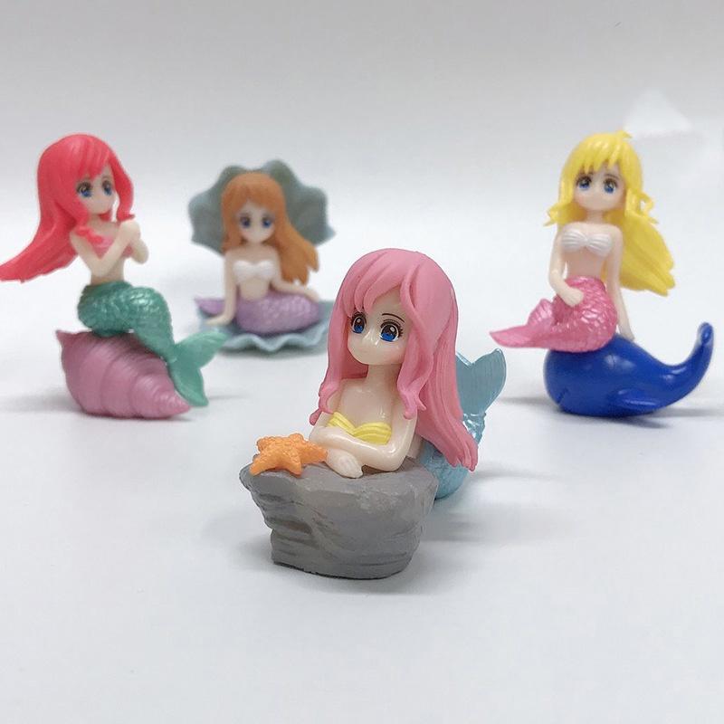 Cute Mermaid Pvc Car Decoration Figure Wholesale Aquarium Accessory