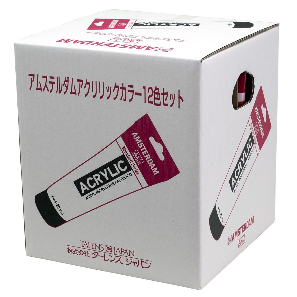 Talens Japan Amsterdam Acrylic Colors, 12-Color BN Set, AAC#12SETBN, 120ml, 498787