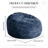 Curved High-Back Bean Bag Chair with Full-Body Contour Support for Immersive Relaxation in Modern Living Spaces