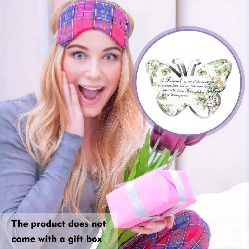 Płaski Akrylowy Motyl 2D Dekoracja Biurkowa na Przyjaźń, Wzór Słonecznika, Tabliczka Dekoracyjna Domu Wisząca Sztuka Ścienna Dekoracja Ogrodowa do Pokoju Do