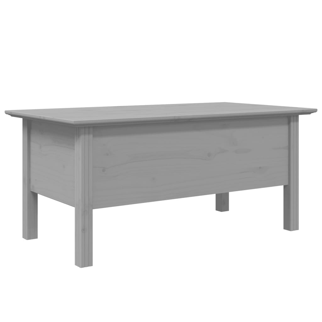  BODO Coffee Table, Grey, 100x55x46 Cm, Solid Pine Wood