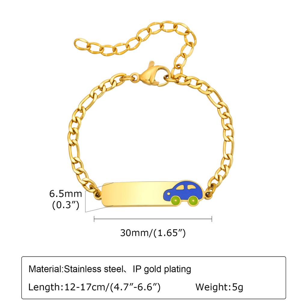 Name Free Customized Bracelet for Baby,Cute Birthday Anniversary Personalized Info Customization Bracelets,Link Chain Bracelet