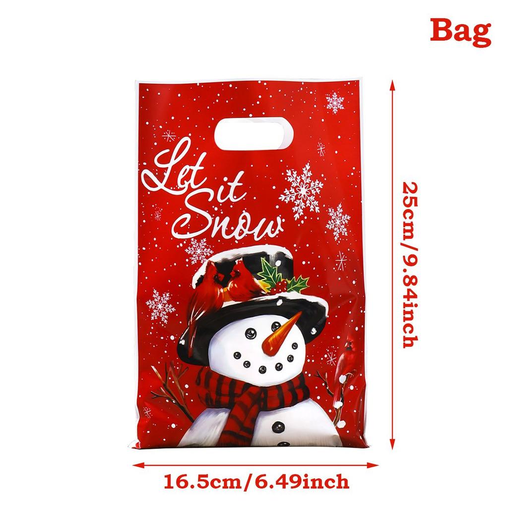 Świąteczny Bałwan Prezent Torebka Merry Christmas Dekoracja do Domu 2025 Navidad Natal Płatek Śniegu Cukierki Praktyczna Torebka Nowy Rok 2026