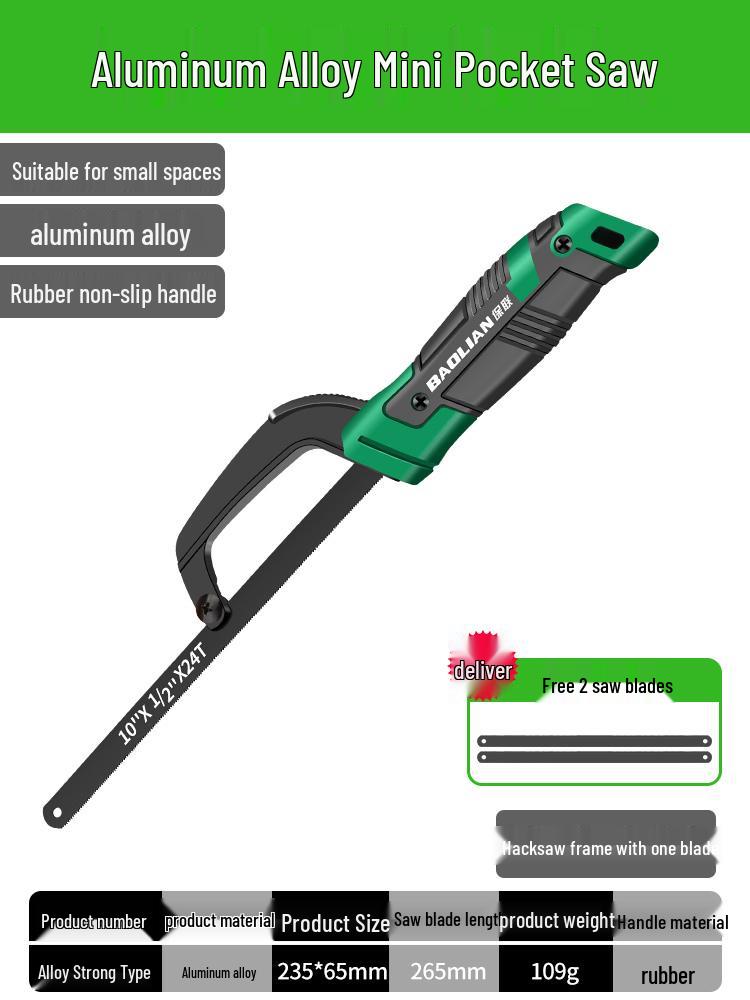 Handmade Steel Handheld Saw for Wood and Metal Cutting