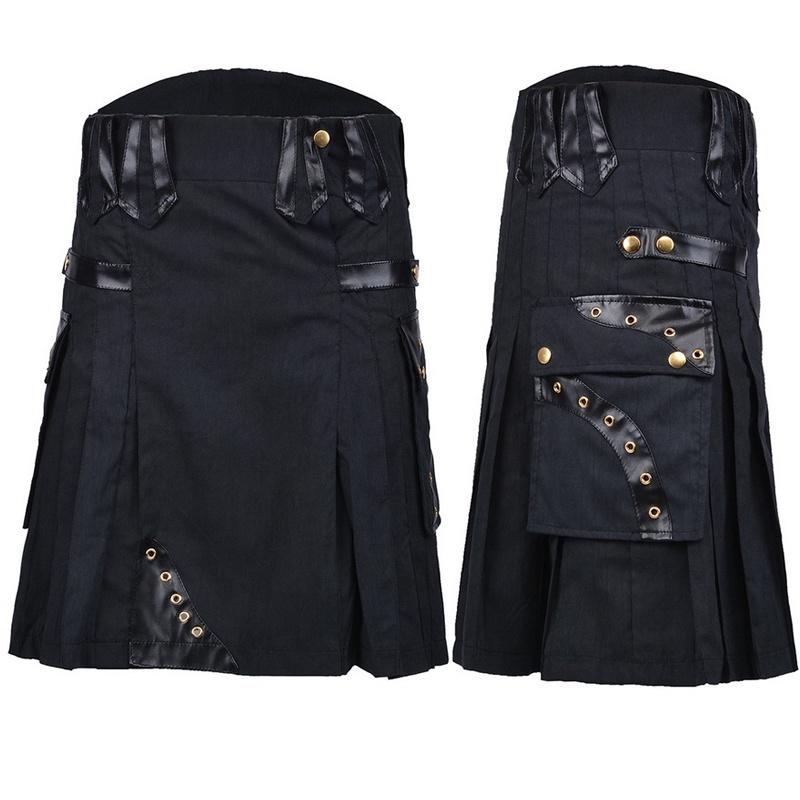 Eleganter mittelalterlicher schottischer Herrenkilt für authentische Vintage-Cosplay-Kostüme