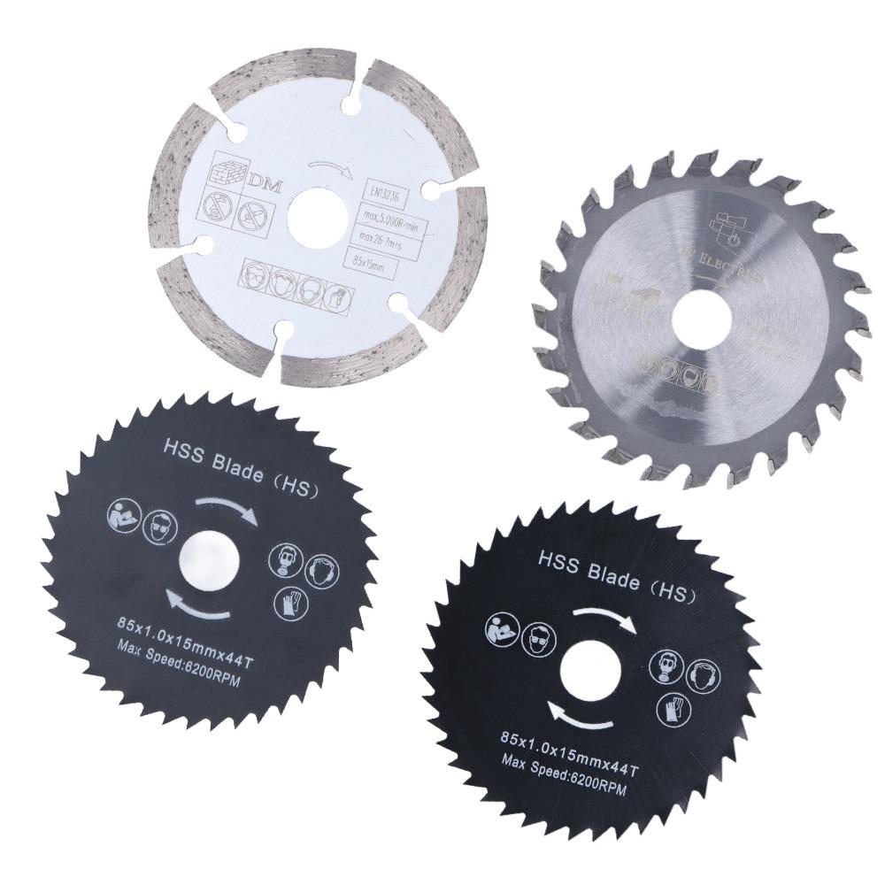 4pcs 3-3/8 Inch Diameter Mini Circular Saw Blade Circular Saw Blade Set  For Wood Plastic